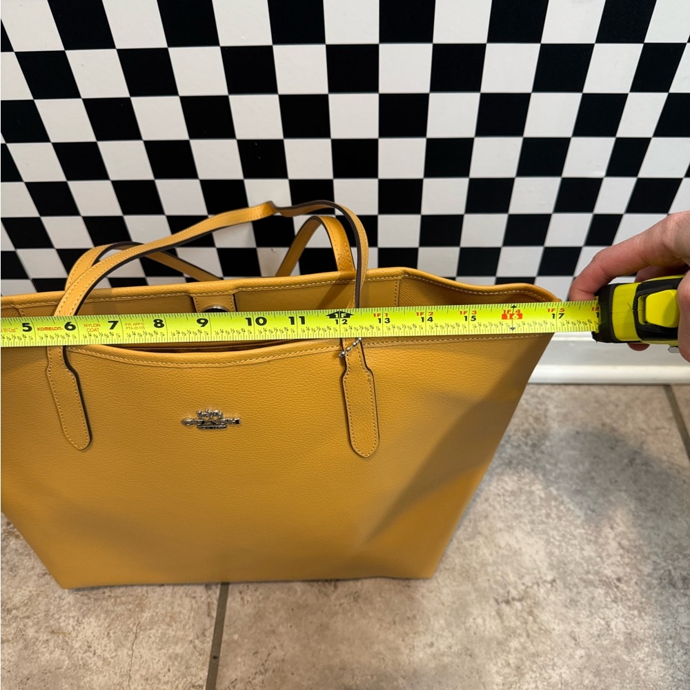 Coach Mustard Yellow Leather Tote
